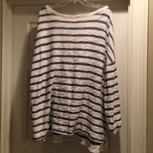 Navy and cream sweater